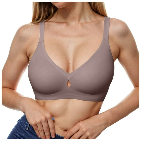 Fsqjgq Seamless Sports Bras for Women Comfort Soft Full Coverage Wireless Bras Underwear Comfortable Yoga Sleep Everyday Bra Push Up Bra Bralettes XXL