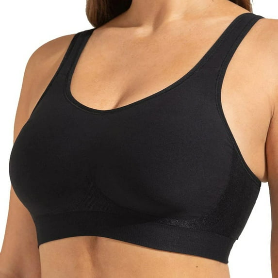 Fsqjgq Seamless Sports Bras for Women Plus Size No Underwire Push Up T-Shirt Bras Solid Sleep Yoga Underwear Lightly Lined Wireless Bras Black