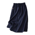 thumbnail image 1 of Fsqjgq Skater Skirt Boho Skirts for Women Leather Skirt Skorts for Women Denim Womens Linen Button Down Split Midi Skirt Pleated Skirt Casual High Waist A Line Swing Skirt with Pockets XL, 1 of 4