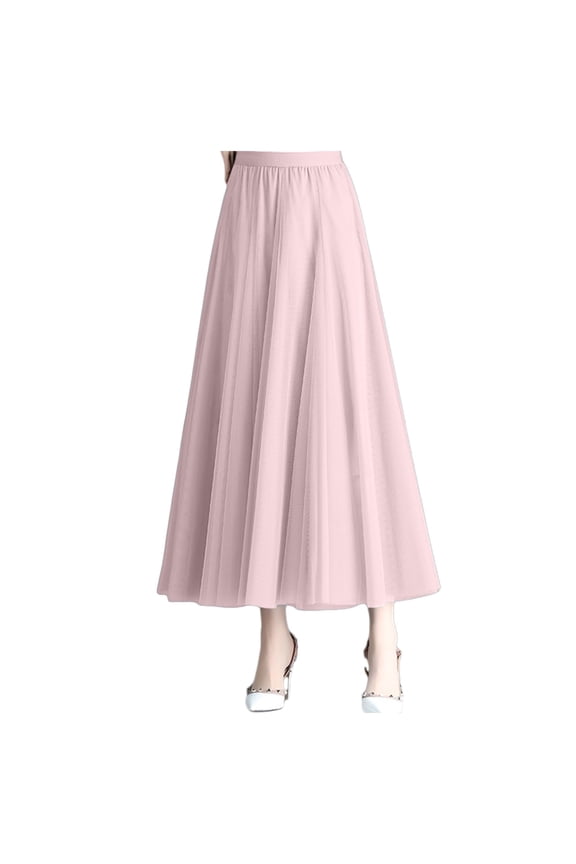 Skater Skirt Gothic Skirts for Women Mini Skirt Cotton Skirts for Women Midi Korean A Line Mesh Skirt with Large Hem Mid Length Skirt with High Waist And Effect High Waisted Black Skirts