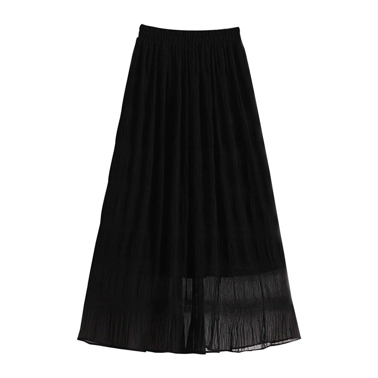 Fsqjgq Skirts for Women Skirts Black Skirts Plus Size for Women