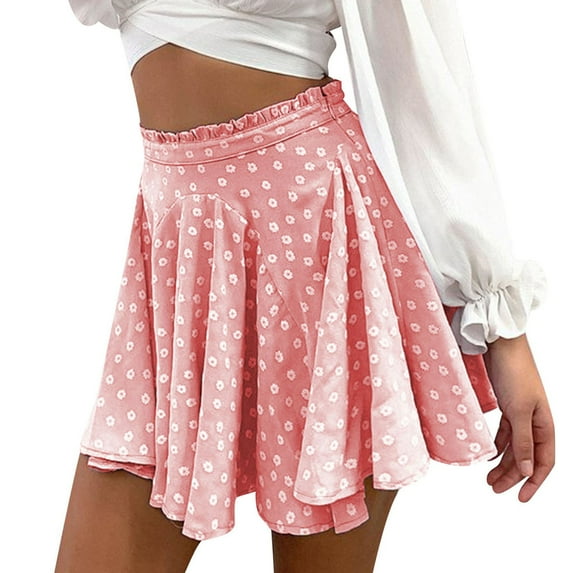 Fsqjgq Skirts for Women Mini Skirts for Women Pink Maxi Skirts for Women Summer Vintage Black Skirt with Slit Women's Sexy Fashion Printed Short Skirt Mini Skirt For Women XXL