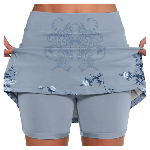 Fsqjgq Skirts for Women Plus Size Tennis Golf Skirts High Waisted with Pockets Inner Shorts Athletic Skorts Sports Running Active Skirts Summer Workout Outfits Mini Skirts Denim Skirt Mini Goth 5XL