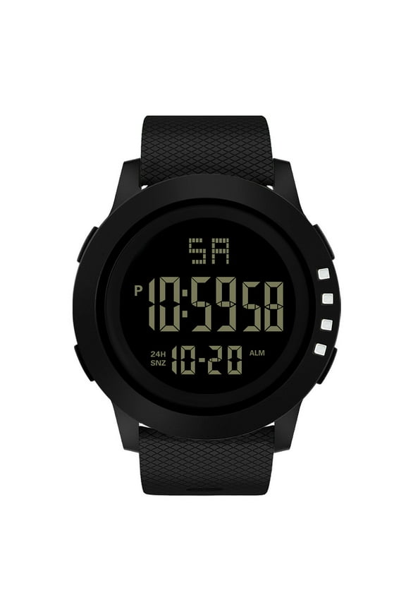 Smart Sports Watches for Men Waterproof LED Digital Analog Watch Outdoor Casual Wristwatch White