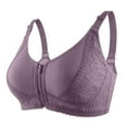 thumbnail image 1 of Fsqjgq Sports Bras for Women Plus Size Front Zipper Adjustable Straps No Underwire Push Up Bras Large Bust Lightly Lined Comfort Bra Underwear Grey Size 42, 1 of 4