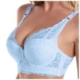 thumbnail image 1 of Fsqjgq Sports Bras for Women Underwear Bandeau Bra Wireless Bras Ladies Bras Clearance Sale Womens Sexy Lace Gathered Bra Straps Cup Underwear Push Up Bra Full figure Lace Bras Tank Tops, 1 of 5