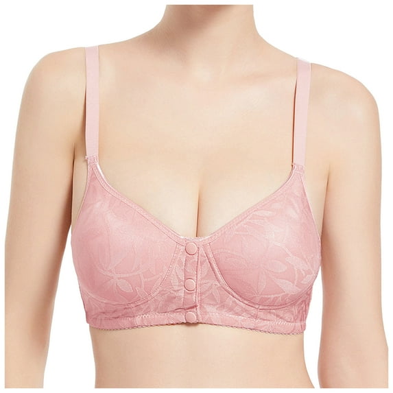 Fsqjgq Sports Bras for Women Underwear Built In Bra Tank Tops Plus Size T-Shirt Bras for Backless Dress Sexy Front Button Shaping Cup Adjustable Shoulder Strap Large Size Underwire Bra Push Up Bra Br