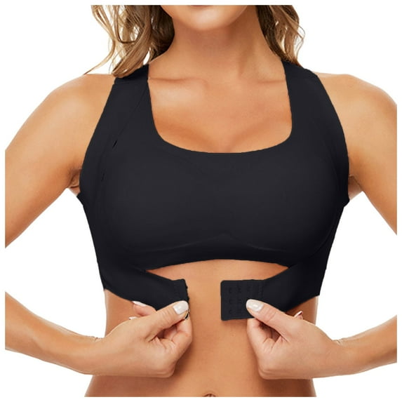 Fsqjgq Sports Bras for Women Underwear Sports Bras Large Bust Plus Size T-Shirt Bras Support Bras Back Beautiful No Wire Bra and Body Shaping Two In One Push Up Sports Bra Push Up Bra Seamless Sports