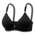 thumbnail image 1 of Fsqjgq Sports Bras for Women Underwear Racerback Bras Running Bandeau Sports Bras Sexy Lace Back Button Shaping Cup Adjustable Shoulder Strap Large Size Underwire Bra Seamless Sports Bras Tank Tops, 1 of 7