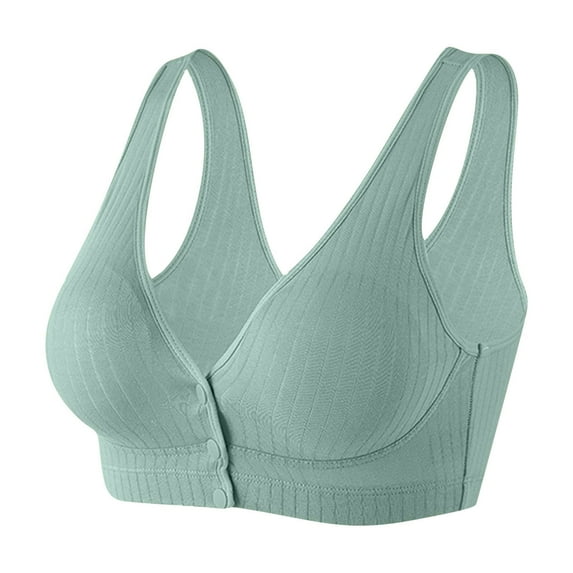 Fsqjgq Sports Bras for Women Underwear Sports Bras Large Bust T-Back Push up Bras Front Closure Bras for Women Plus Size Comfortable Adjustable Bra No Underwire Seamless Bra for Women Push Up Bra Ful