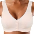thumbnail image 1 of Fsqjgq Sports Bras for Women Plus Size Middle Aged Elderly Soft Comfort Seamless Wireless Bras Tank Tops Yoga Sleep Underwear Push Up Bras Beige, 1 of 3