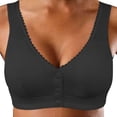 thumbnail image 1 of Fsqjgq Sports Bras for Women Plus Size Middle Aged Elderly Soft Comfort Seamless Wireless Bras Tank Tops Yoga Sleep Underwear Push Up Bras Black, 1 of 3