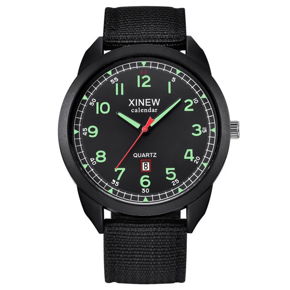 Fsqjgq Sports Watches for Men Waterproof Calendar Digital Analog Watch Luminous Quartz Wristwatch A