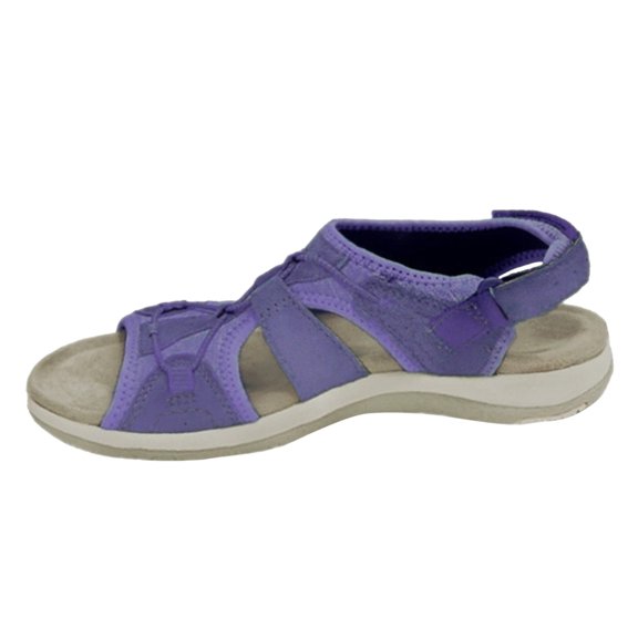 Fsqjgq Summer Sandals Women Womans Sandles Customize The Latest Pu Retro Fashion Solid Color Quality Sandals and Flat Shoes for Female Size 42 Purple