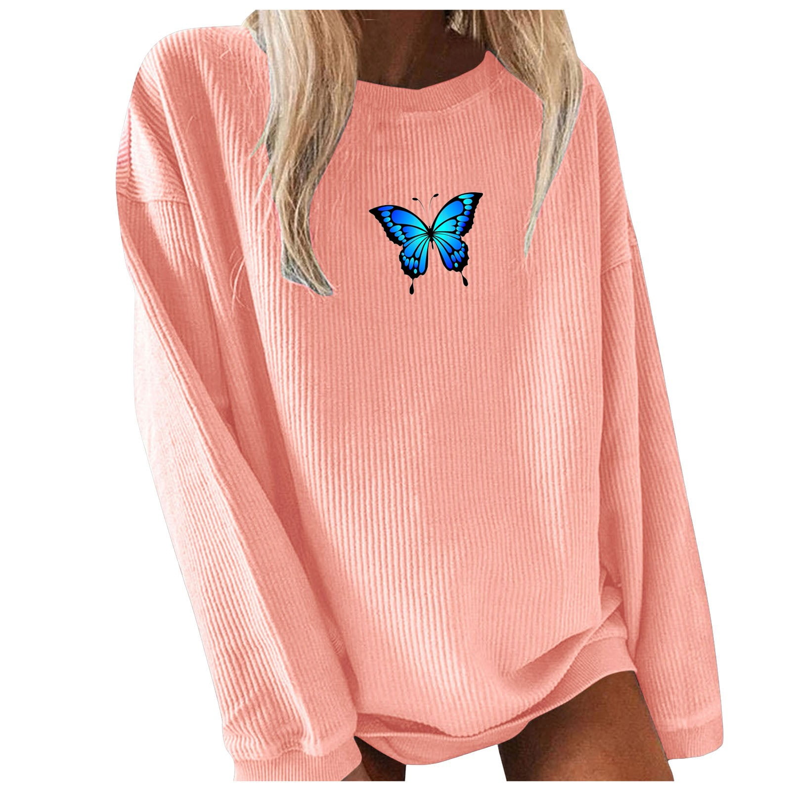 Fsqjgq Sweatshirt for Women Hoodies Womens Tops Cropped Hoodie Corduroy