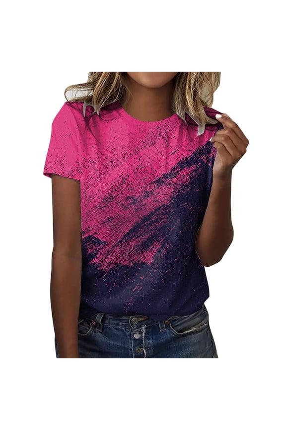 TShirts for Women Vintage Cute Summer Tops Loose Tunic for Womens Casual Summer Tops Floral Short Sleeve Round Neck Tee T Shirt Flower Printed Loose Blouse Yellow 2Xl