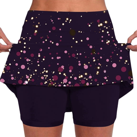 Fsqjgq Tennis Skirt Boho Skirts for Women Jean Skirt Denim Skirt Midi Women's Tennis Skirts High Waisted Mini Skirt with Pockets Inner Shorts for Athletic Skorts Sports Running Pleated Skirt S