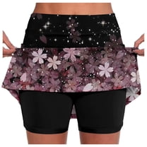 Fsqjgq Tennis Skirt Elegant Skirts for Women Sequin Skirt Balloon Skirts for Women Tennis Skirts High Waisted Mini Skirt with Pockets Inner Shorts for Athletic Skorts Sports Running Pleated Skirt XXL