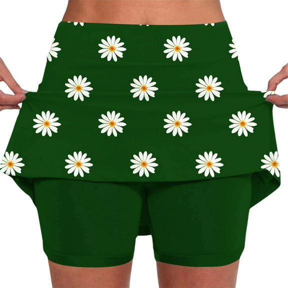 Fsqjgq Tennis Skirt Y2k Skirts for Women Maxi Skirt Falda Silk Midi Skirt Women's Tennis Skirts High Waisted Mini Skirt with Pockets Inner Shorts for Athletic Skorts Sports Running Pleated Skirt M