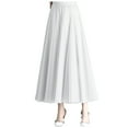 thumbnail image 1 of Fsqjgq Tennis Skirt Y2k Skirts for Women Maxi Skirt Long White Skirts for Women Korean Style A Line Mesh Skirt with Large Hem Mid Length Skirt with High Waist And Effect High Waisted Black Skirts, 1 of 4