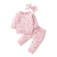 thumbnail image 1 of Fsqjgq Toddler Girl Outfit Fashion Girls Clothes Baby Girl Clothes Set Sweatshirts Tops Pants Toddler Girl Outfits Gifts 6 12 18 24 Months Clothing Sets Kids Clothes Baby Girl Outfit Set Size 80, 1 of 9