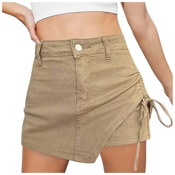 Fsqjgq Tulle Skirt Gothic Skirts for Women Mini Skirt Falda Flowy Maxi Skirt Women Fashionable Loose Fitting Casual Versatile Denim Skirt Short Skirt High Waisted Black Skirts S