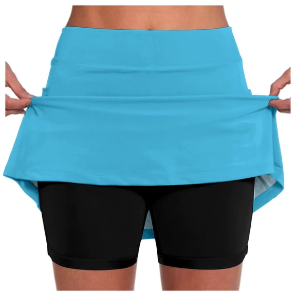 Fsqjgq Tulle Skirt Y2k Skirts for Women Maxi Skirt Cotton Skirts for Women Women's Tennis Skirts High Waisted Mini Skirt with Pockets Inner Shorts for Athletic Skorts Sports Running Pleated Skirt S