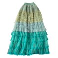 thumbnail image 1 of Fsqjgq Tulle Skirts for Women Layered Ruffled Gradient Fairy Cake Skirt Pleated High Waisted Maxi Skirt Tutu Skirts Puffy Petticoat, 1 of 6
