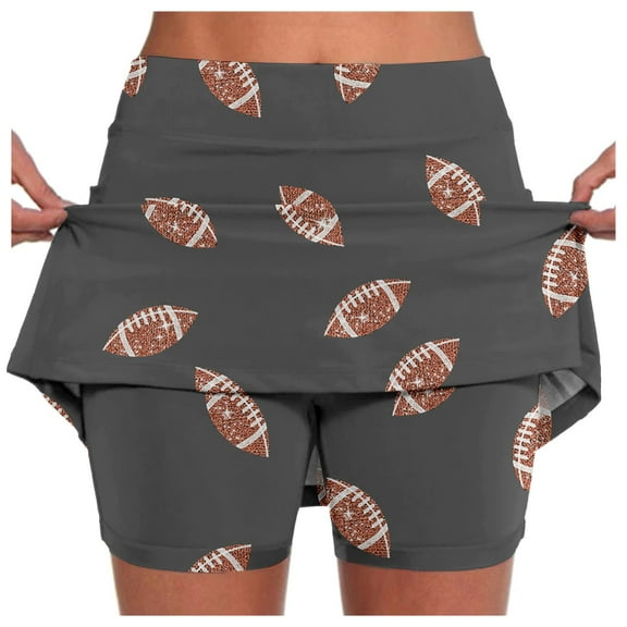 Fsqjgq Skirts for Women Sexy Tennis Golf Skirts High Waisted with Pockets Inner Shorts Athletic Skorts Sports Running Active Skirts Summer Workout Outfits Mini Skirts White Flowy Dress Business L