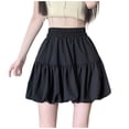 thumbnail image 1 of Fsqjgq Tutu Skirt Gothic Skirts for Women Mini Skirt Long Denim Skirts for Women Y2K Bubble Skirt High Waisted Sweet A Line Flared Pleated Skirt Midi Tulle Petticoat Puffy Ruffle Skater Skirt M, 1 of 7