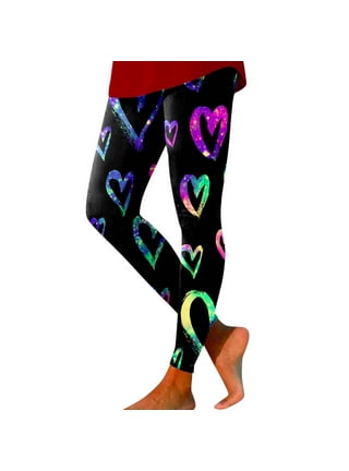 Women Valentine's Day Crazy Legging Print High Waist Butt Lifting Heart  Print Workout Pants Party Jeggings Colorful, Hot Pink, Small : :  Clothing, Shoes & Accessories