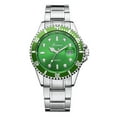 thumbnail image 1 of Fsqjgq Watches for Men Classic Stainless Steel Date Sport Quartz Analog Wrist Watch Mens Dress Watches Green, 1 of 8