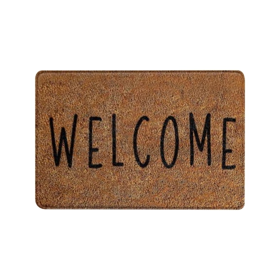Fsqjgq Welcome Doormats Polyester Rubber Non Slip Floor Mats Indoor Outdoor Absorbent Entry Rug Carpet,15"x 23" 1 Piece A
