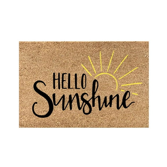 Fsqjgq Welcome Summer Spring Doormats Beach Theme Carpet Polyester Non Slip Floor Mats for Home Kitchen Bathroom Bedroom Rugs,16"x 24" 1 Piece C