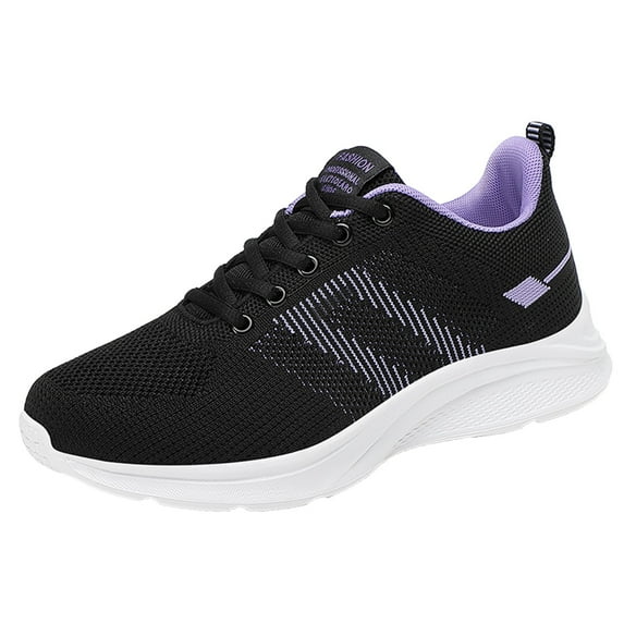Fsqjgq Women'S Shoes Womens Shoes Ladies Women Low Top Breathable Mesh Running Casual Sport Shoes Purple Asian Size 40