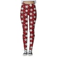 thumbnail image 1 of Fsqjgq Women's Christmas Leggings Plus Size Snowflake Printed Fitness Workout Yoga Leggings High Waisted Seamless Tights Pants 3XL, 1 of 5
