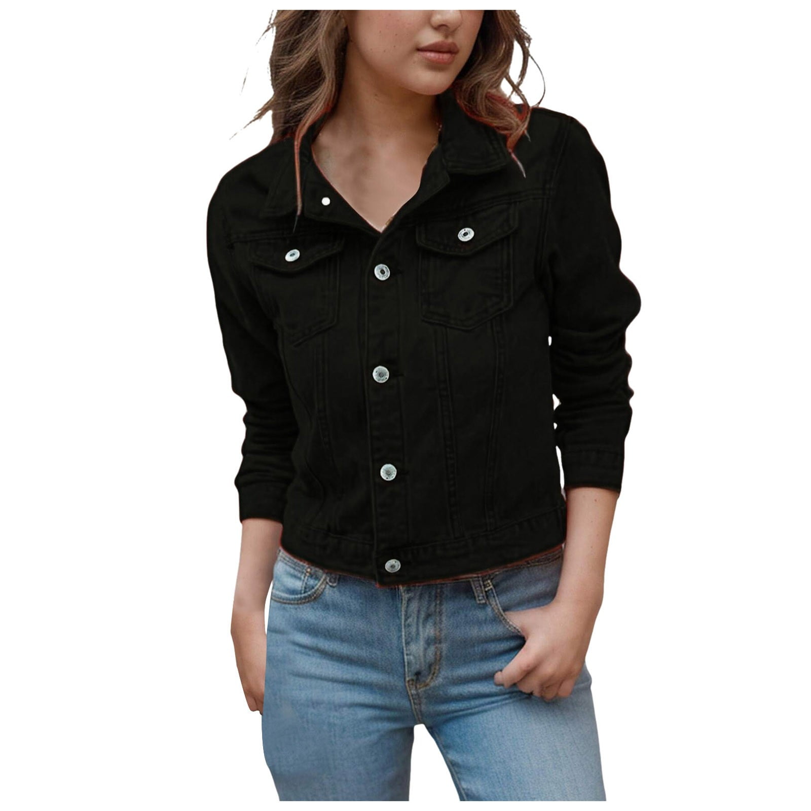 MODA NOVA Juniors Plus Size Outfits Jean Long Sleeves