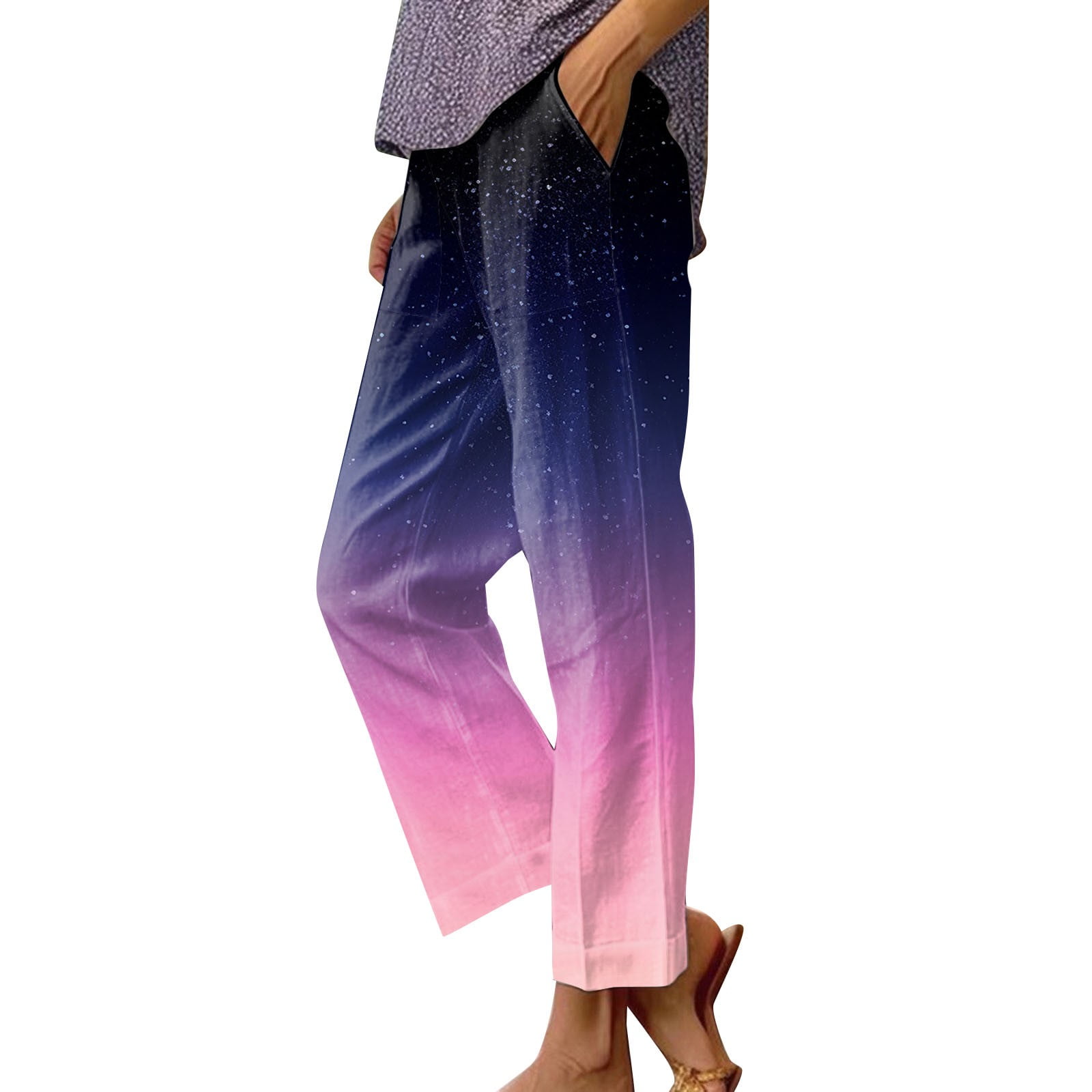 Casual Plaid Contrast Loose High Waist Harlan Full Print Bottoms(3 Colors) Casual Plaid Contrast Loose High Waist Harlan Full Print Bottoms(3 Colors)