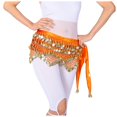 thumbnail image 1 of Fsqjgq Women's Sweet Bellydance Scarf with Gold Sequin Skirts Wrap Noisy Sparkly Tassel Mini Skirts Carnival Festival Belly Dance Skirts Clearance, 1 of 5