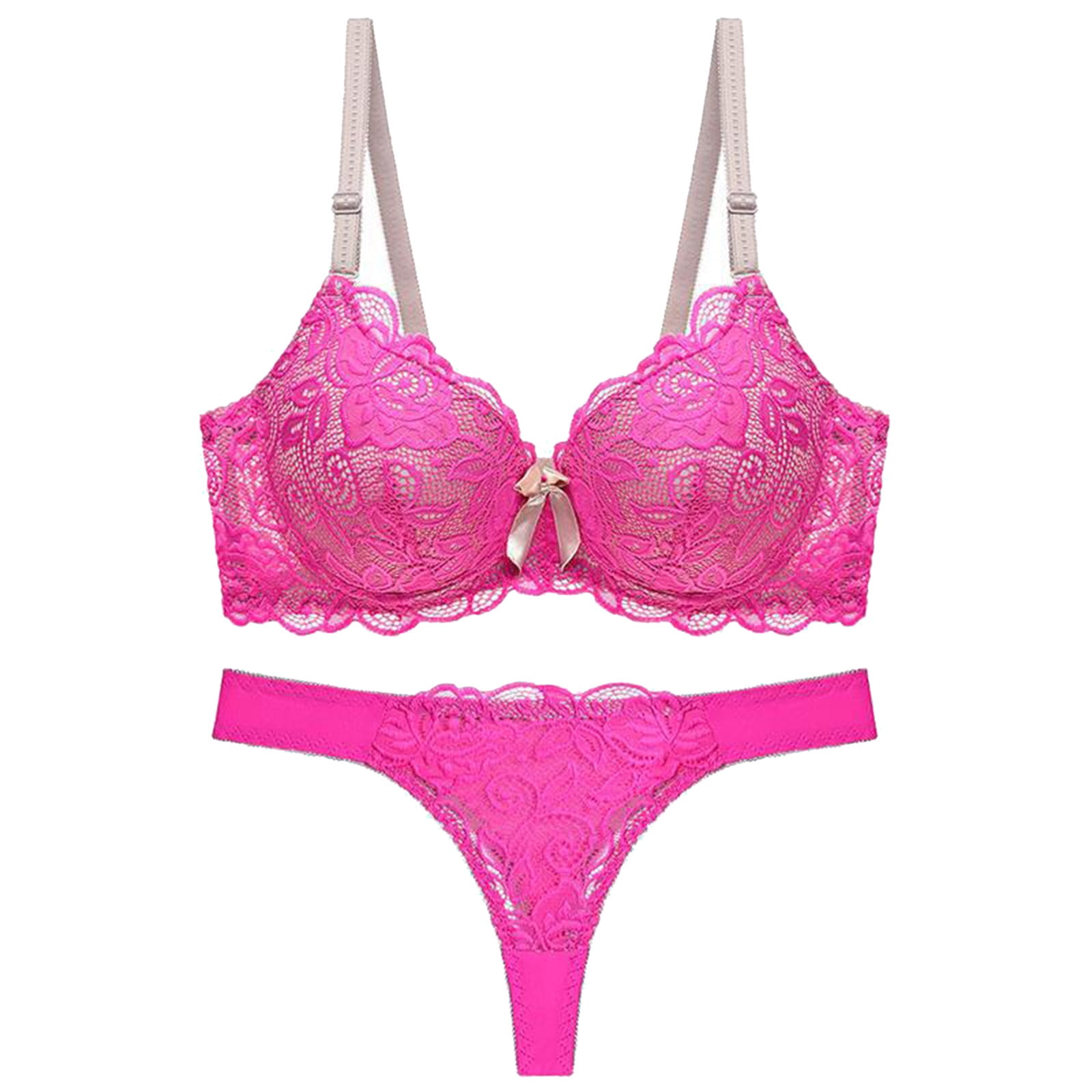 Pink Rhinestone Non Wired Bikini Sets With Garters And Push Up Bra Plus  Size Comfort Panty Lingerie By A Top Brand Q0705 From Sihuai03, $11.52