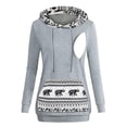 thumbnail image 1 of Fsqjgq Womens Fashion Hoodies Sweatshirt Printed Breastfeeding Sweater Casual Drawstring Jackets with Pocket (GY2,Xl), 1 of 4