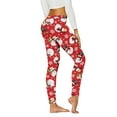 thumbnail image 1 of Fsqjgq Womens Leggings New Holiday Christmas Printed Workout Leggings Plus Size Soft High Waisted Yoga Pants Sports Tights 2XL Red, 1 of 5