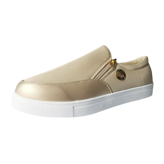 Fsqjgq Womens Shoes Leisure Color outdoor Laceup Flats Fashion Breathable Women's Casual Sneakers Women's Casual Shoes Gold 38