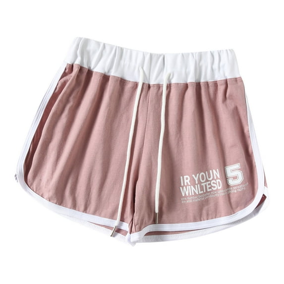 Fsqjgq Womens Shorts Stretch Womens Shorts Jean Fashion Women Summer Letter Sport Shorts Beach Short Pants Pink S
