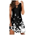 thumbnail image 1 of Fsqjgq Womens Summer Dresses Bodycon Dresses for Women Party Dress White Beach Dress Women Beach Dress Fashion Stripe Sleeveless Backless Camisole Beach Mini Boho Vacation Dresses Casual T Shirt 2XL, 1 of 4