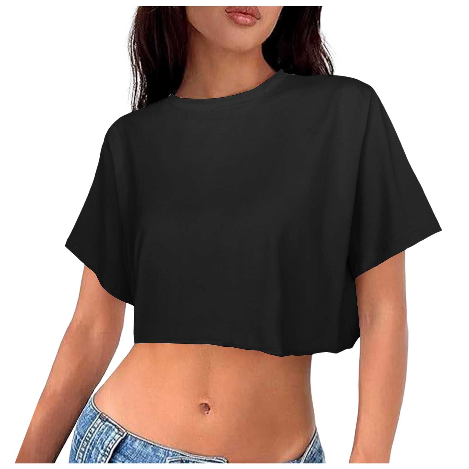 cute loose crop tops