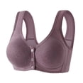 thumbnail image 1 of Fsqjgq Womens Underwear Bras for Women No Underwire Bras Front Closure Cotton Bras Comfort No Underwire Seamless Bra Plus Size Wireless Bra Nipple Covers Removable Cup Longline Bras Bustiers, 1 of 4