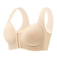 thumbnail image 1 of Fsqjgq Womens Underwear Racerback Bras for Women Sports Bras Front Closure Cotton Bras Comfort Adjustable No Underwire Seamless Bra Plus Size Wireless Bra Nipple Covers Adaptive Push Up Bras Corsets, 1 of 4