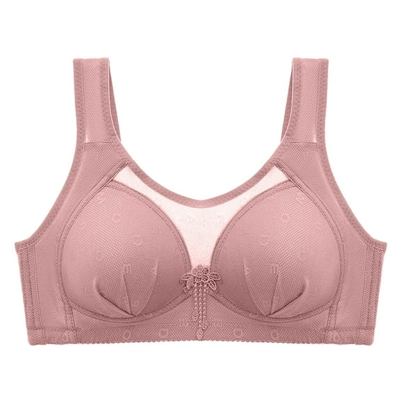 Fsqjgq Womens Underwear Sports Bras for Women Large Bust 38Dd Bras for Women Front Closure Bras Comfort No Underwire Seamless Bra Plus Size Wireless Bra Nipple Covers Underwire Training Bras Lingerie