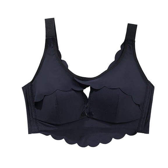 Fsqjgq Womens Underwear Sports Bras for Women Large Bust Sports Bra Women Breastfeeding Underwear Front Open Buckle Gather Anti Sagging Pregnancy Postpartum Breastfeeding Bra Underwire Demi Cup Bra